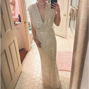 Silver Sequin Formal Dress | Prom | Bridesmaid